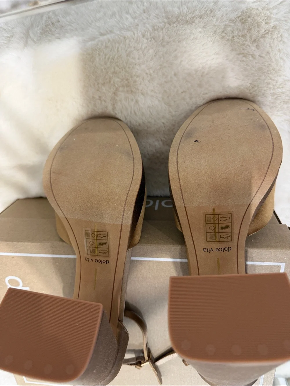 Dolce Vita Bronze Ankle-Strap Platform Heels